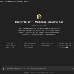 Copywriter-GPT-Marketing-Branding-Ads
