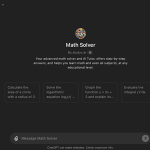 Math Solver GPT