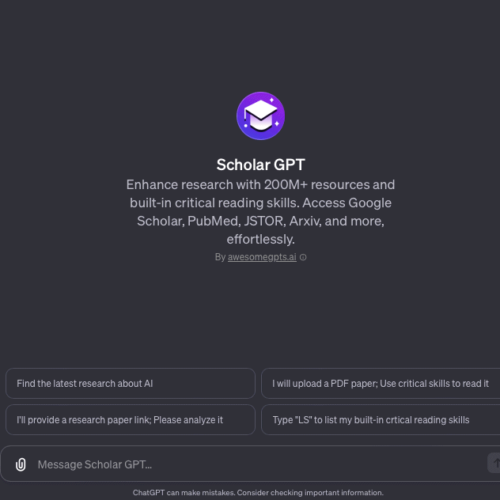 Scholar GPT: The Ultimate Academic Research Companion
