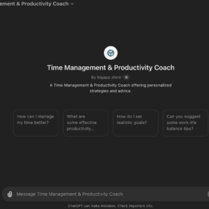 Time Management & Productivity Coach