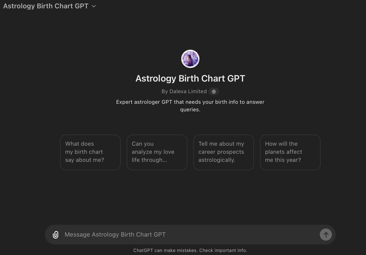 Unlock Your Cosmic Potential with Astrology Birth Chart GPT